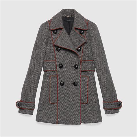 gucci peacoat women's|gucci raincoat women's.